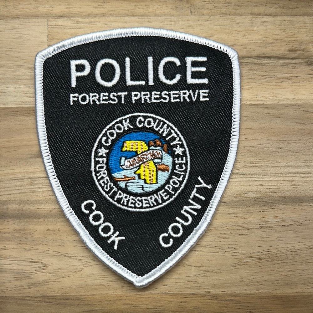 Cook County Police Forest Preserve Patch - Black and White